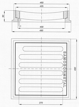 SEWER CASCADE 400X400 Oval Type  Carrying capacity: 250kN